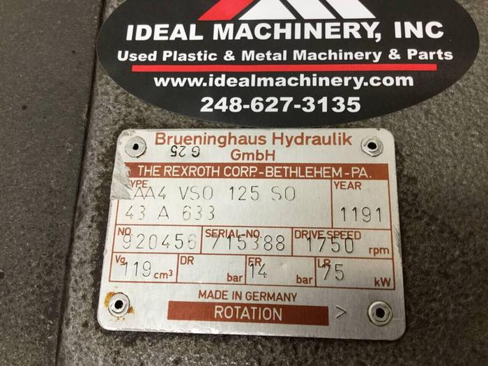 Used BRUENINGHAUS HYDROMATIK Hydraulic Pump AA4 VSO 125 SO 43 A 633 Used