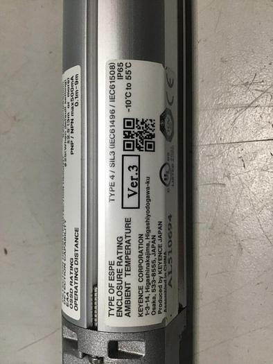 Used KEYENCE CORP Light Curtain Receiver SL-V32H-R #112848