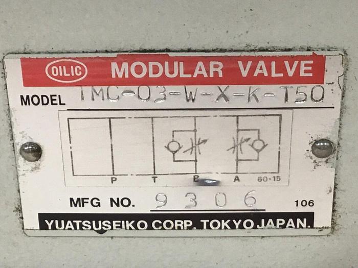 Used YUATSU SEIKO Modular Valve TMC-03-W-X-K-T50 #128577