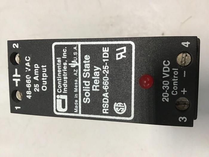 Used CONTINENTAL INDUSTRIES Solid State Relay RSDA-660-25-1DE #134763