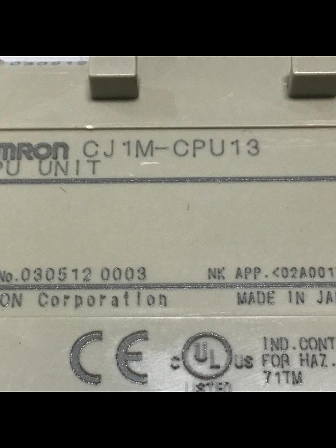 Used OMRON PLC CPU CJ1M-CPU13 USED