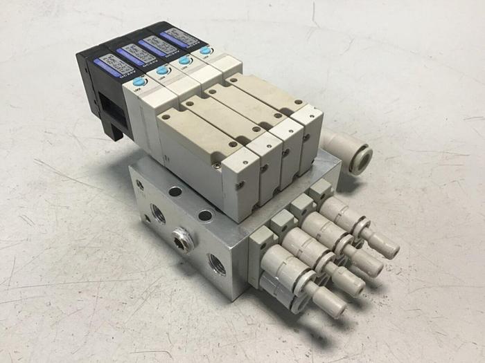 Used KOGANEI Manifold w/ Valves F10M4AJ #120897