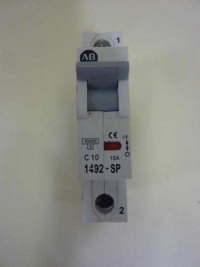 Used ALLEN BRADLEY 10 Amp Circuit Breaker 1492-SP1C100 SER C #55559