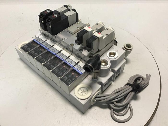 Used KOGANEI Manifold w/ Valves PBM6P-9W #120959