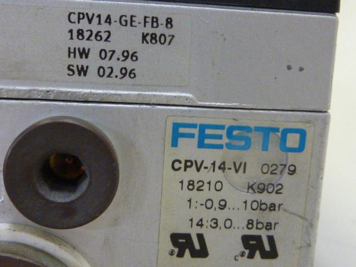 Used FESTO Valve Terminal CPV14 CPV14-GE-FB-8 #54637