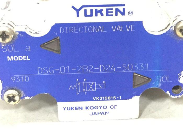 Used YUKEN Directional Valve DSG-01-2B2-D24-50331 Used