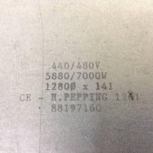 Used H PEPPING 5880/7000 Watt Ceramic Heater Band 88197160 USED