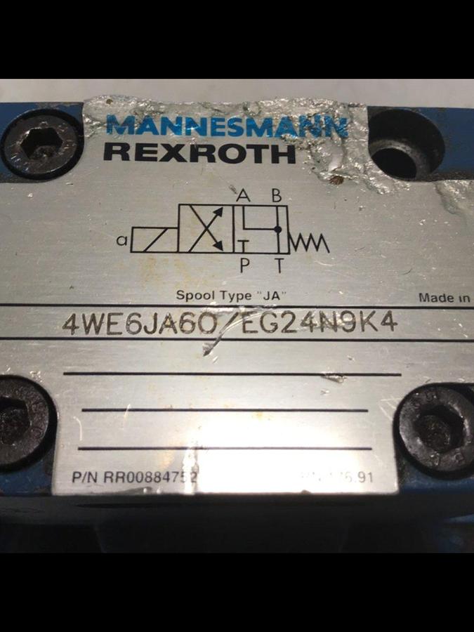 Used REXROTH Valve 4WE6JA60/EG24N9K4 Used