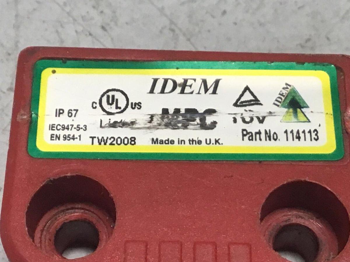 Used IDEM SAFETY SWITCHES Coded Miniature Switch 114113 Used