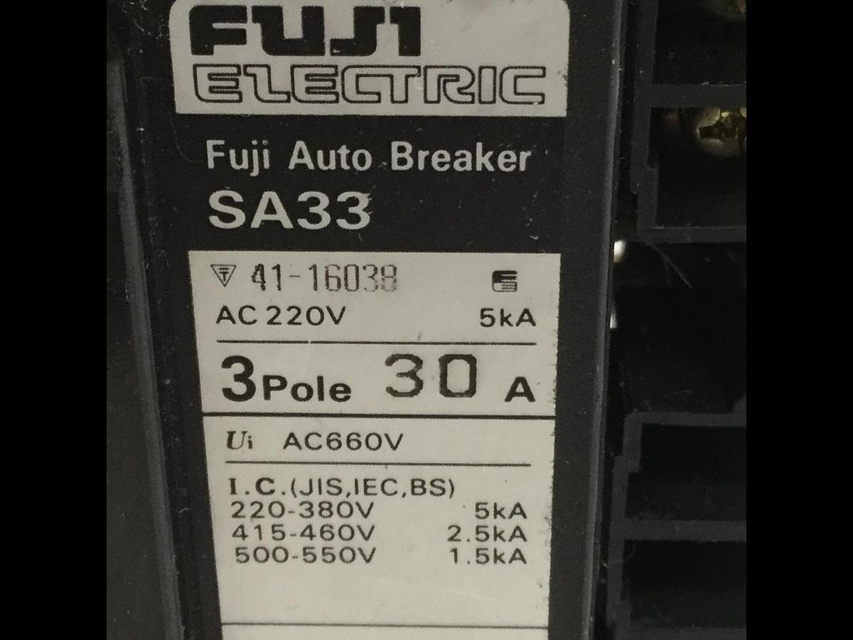 Used FUJI ELECTRIC 30 Amp Auto Circuit Breaker SA33-30 Used