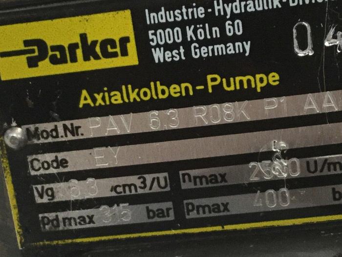 Used PARKER Hydraulic Pump PAV63R08KP1AA Used