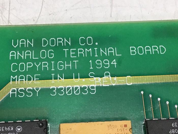 Used VAN DORN Analog Terminal Board PC330-039 Used