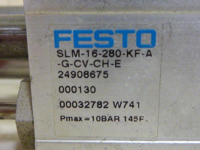 Used FESTO Linear Drive Actuator SLM-16-280-KF-A-G-CV-CH-E #67008