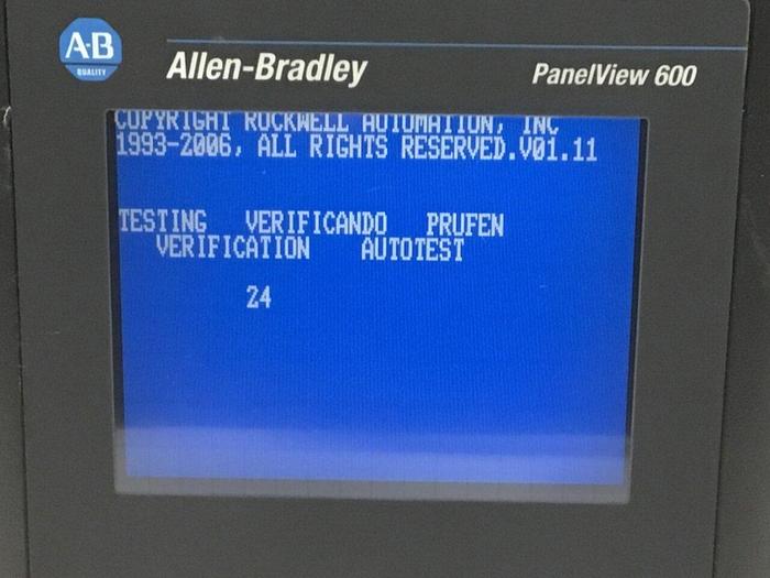 Used ALLEN BRADLEY Panel View 600 2711-T6C20L1 SER B Used