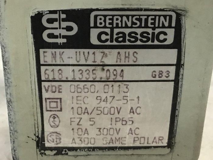 Used BERNSTEIN Limit Switch ENK-UV1Z AHS #121344
