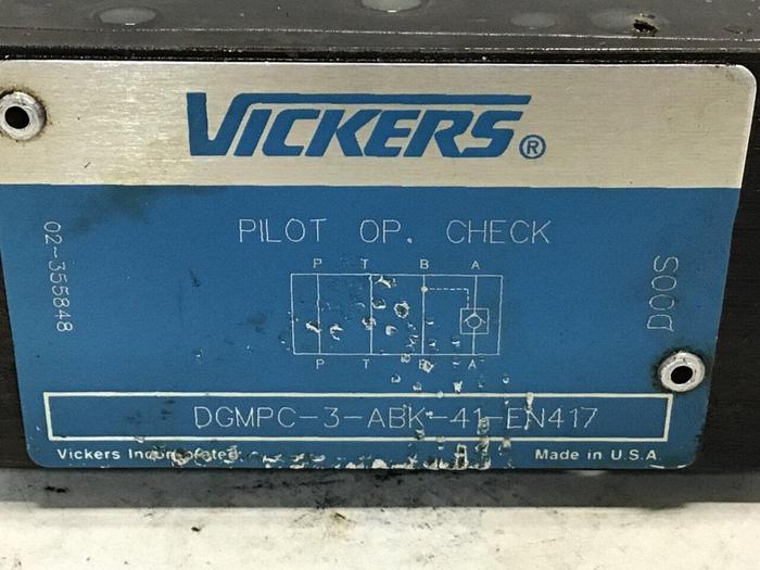 Used VICKERS Check Valve DGMPC3ABK41EN417 Used