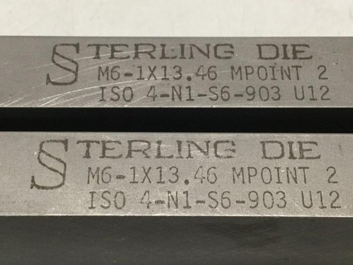 STERLING DIE Thread Rolling Dies - 2 Piece 4-N1-S6-903 U12 #110206