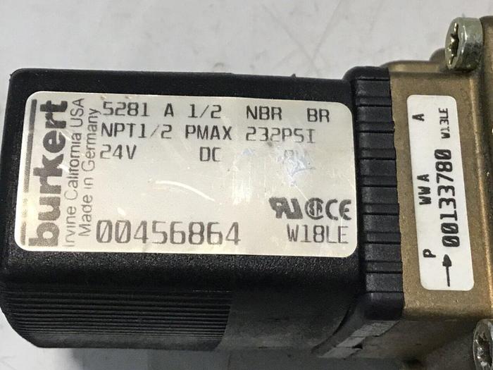 Used BURKERT Solenoid Valve 5281 A 1/2 NBR BR Used #130732
