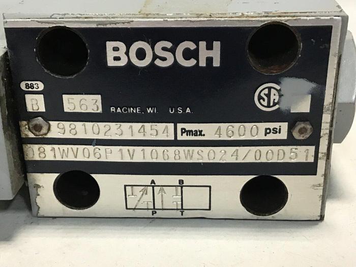 Used BOSCH Valve 081WV06P1V1068WS024/00D51 9810231454 #138410