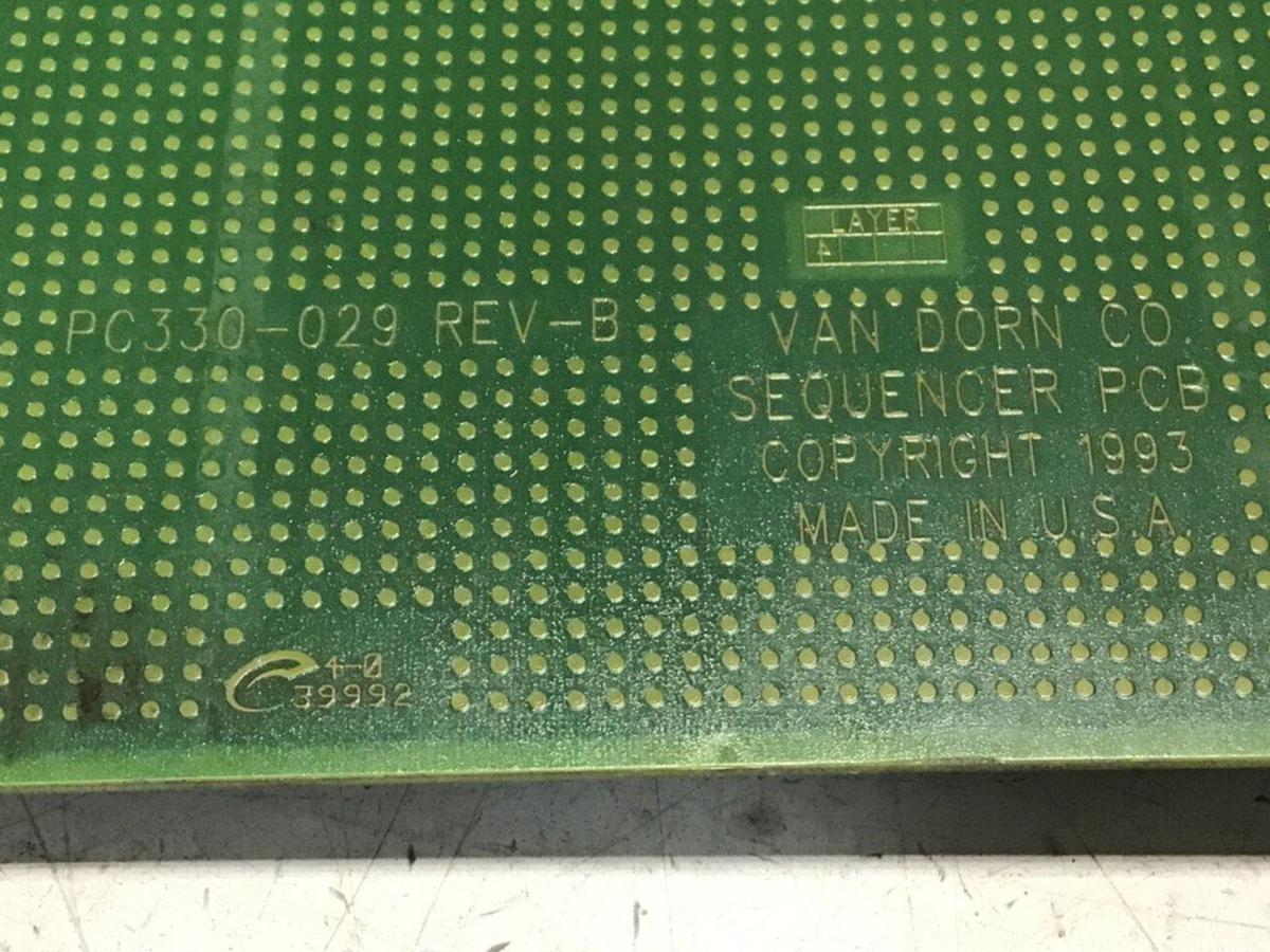 Used VAN DORN Sequencer Circuit Board PC330-029 330-029 #136216
