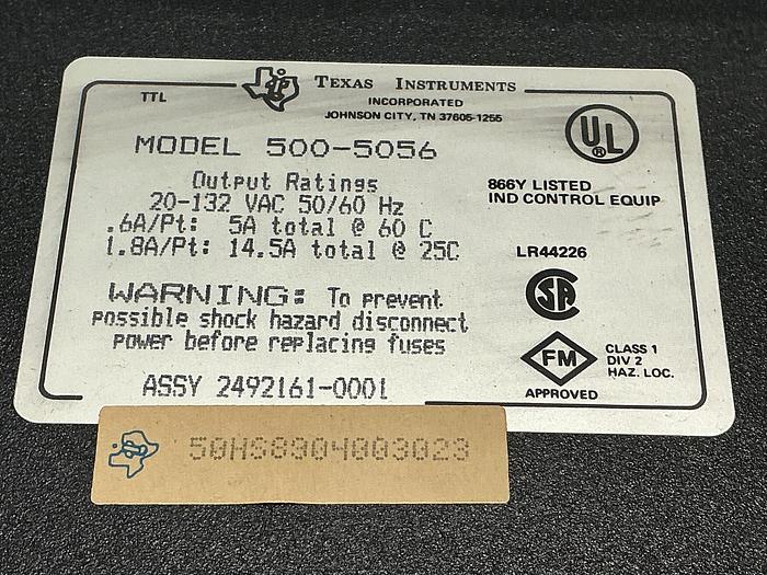 Used TEXAS INSTRUMENTS 500-5056