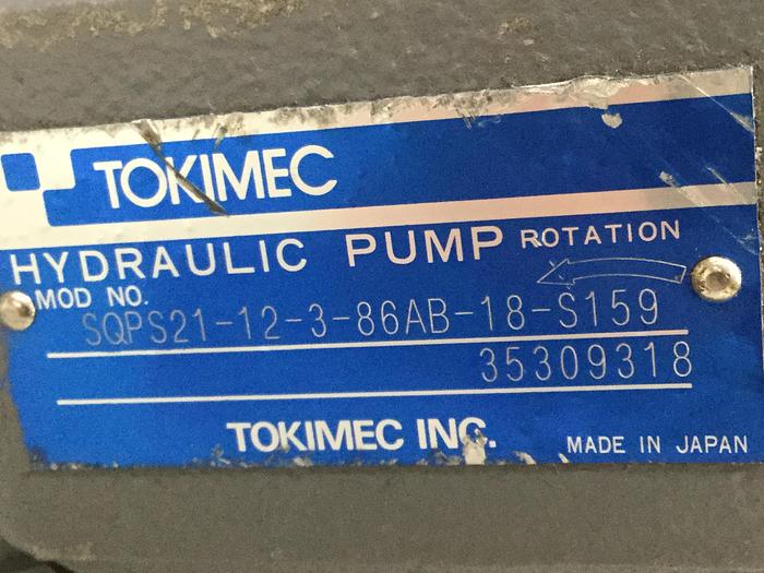 Used TOKIMEC Hydraulic Pump SQPS21-12-3-86AB-18-S159 #107798