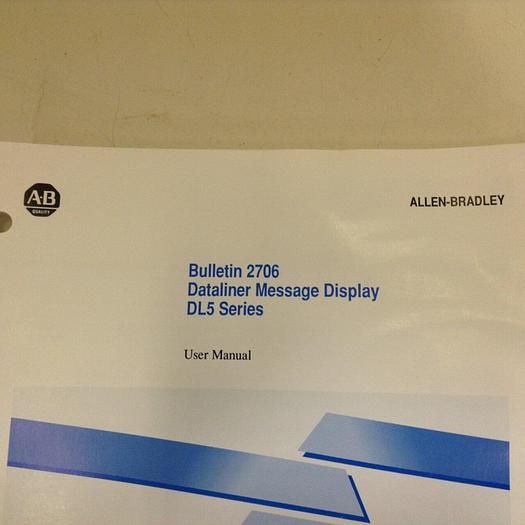 Used ALLEN BRADLEY DL5 Series User Manual 40061-180-01(A) #77842