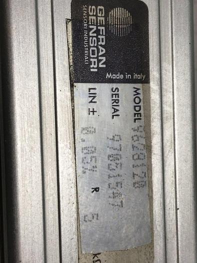 Used GEFRAN Linear Transducer 9628120 #130865