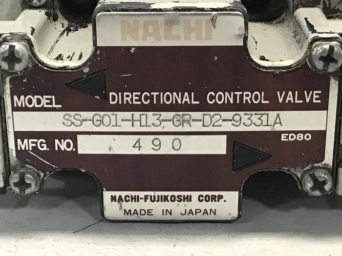 Used NACHI Directional Control Valve SS-G01-H13-GR-D2-9331A #129684