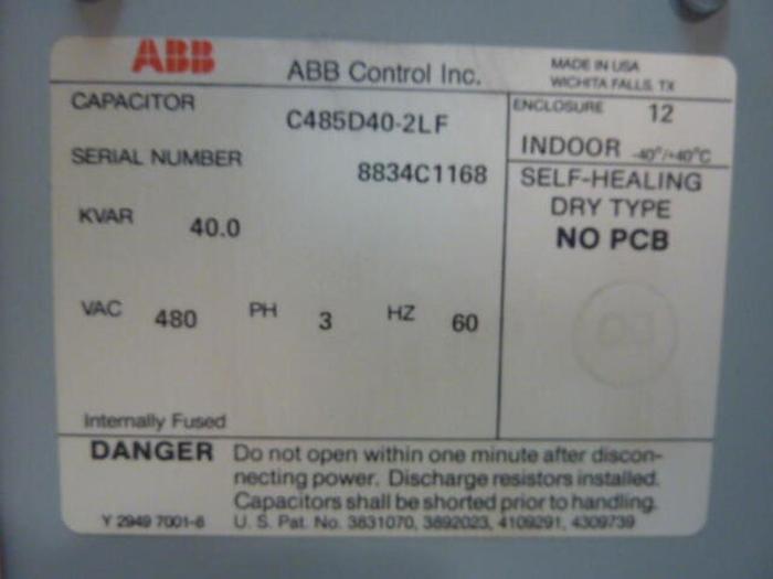 ABB Capacitor C485D40-2LF Used