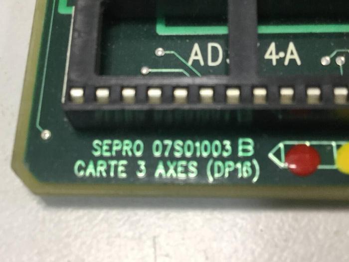 Used SEPRO ROBOTIQUE Carte 3 Axes Circuit Board 07S01003B Used