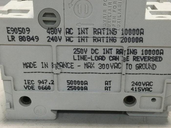 Used MERLIN GERIN 25 Amp Circuit Breaker NC100H #104103