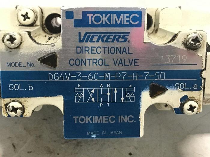 Used VICKERS Tokimec Directional Control Valve DG4V-3-6C-M-P7-H-7-50 #142074