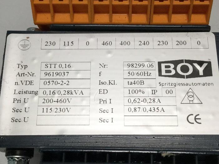 Used BOY MACHINES Transformer STT0.16 #109093