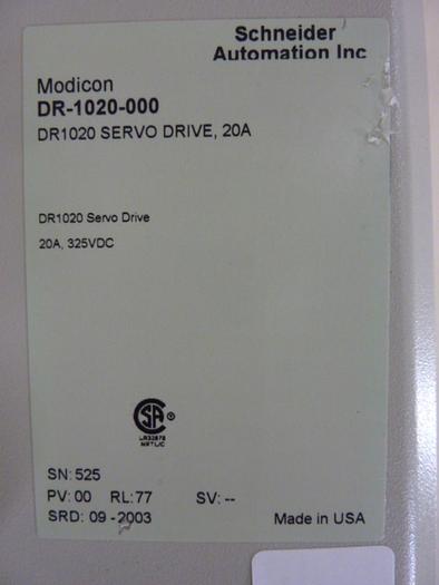 Used MODICON Servo Drive DR-1020-000 #55765