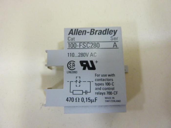 Used ALLEN BRADLEY Surge Suppressor Contactor 100-FSC280 SER A #53116