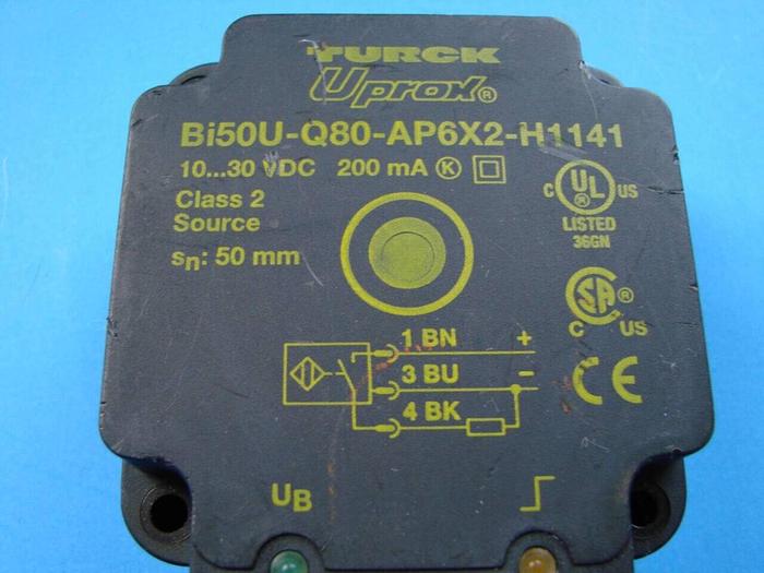 Used TURCK ELEKTRONIK Proximity Switch BI50U-Q80-AP6X2-H1141 #8674
