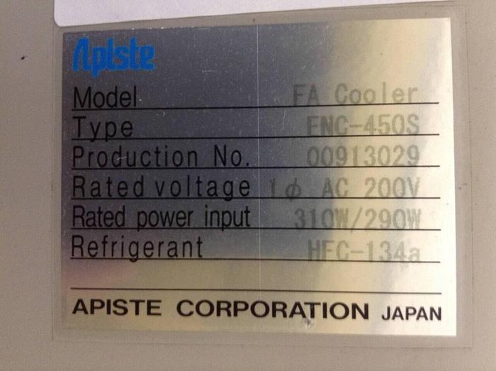 Used APISTE CORP FA Cooler ENC-450S #70158