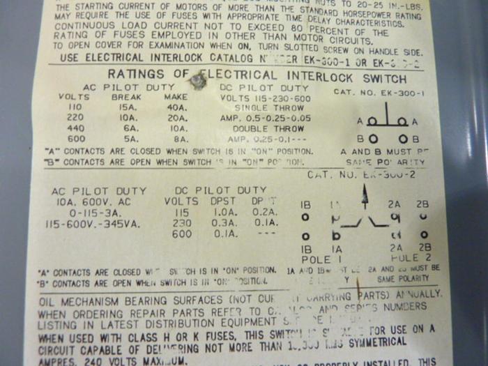 Used SQUARE D 30 Amp Safety Switch H321N #42981