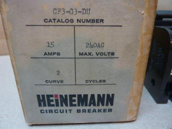 HEINEMANN 15 Amp Circuit Breaker CF3-G3-DU #31214