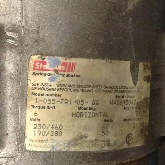 Used BALDOR 2 HP Motor w/ Stearns Brake MOO Used