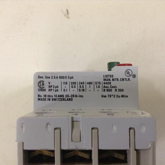 Used ALLEN BRADLEY Manual Motor Starter 140-MN-0040 SER C #72051