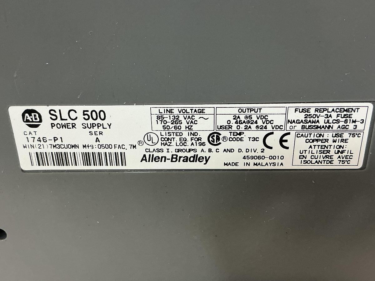 Used ALLEN BRADLEY 1746-P1 / SLC 500