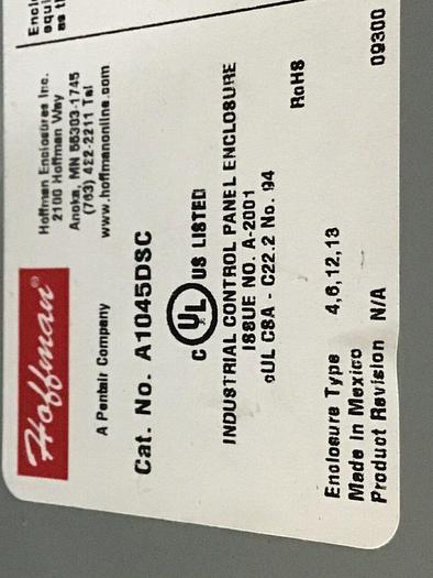 Used HOFFMAN Box A1045DSC #116135