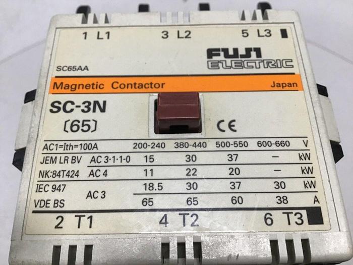 Used FUJI ELECTRIC Contactor SC-3N EXTENDED #112281