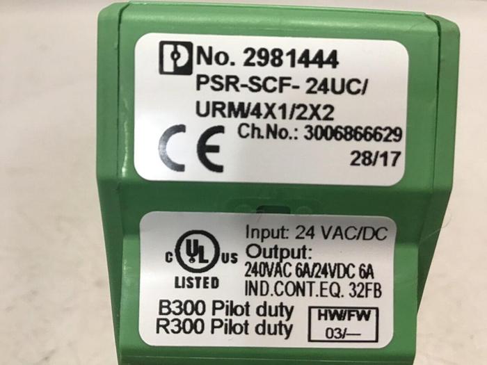 Used PHOENIX CONTACT Coupling Relay PSR-SCF-24UC/URM/4X1/2X2 #129376