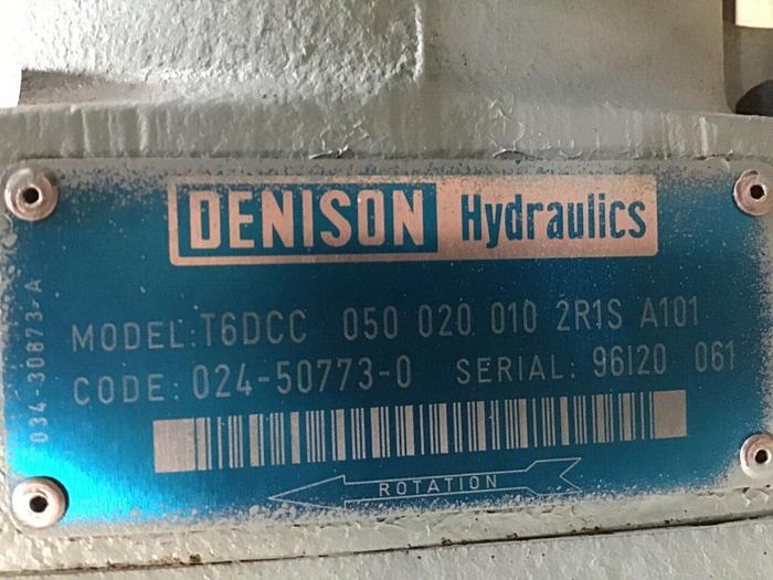 Used DENISON HYDRAULICS Hydraulic Vane Pump T6DCC 050 020 010 2R1S A101 #130983