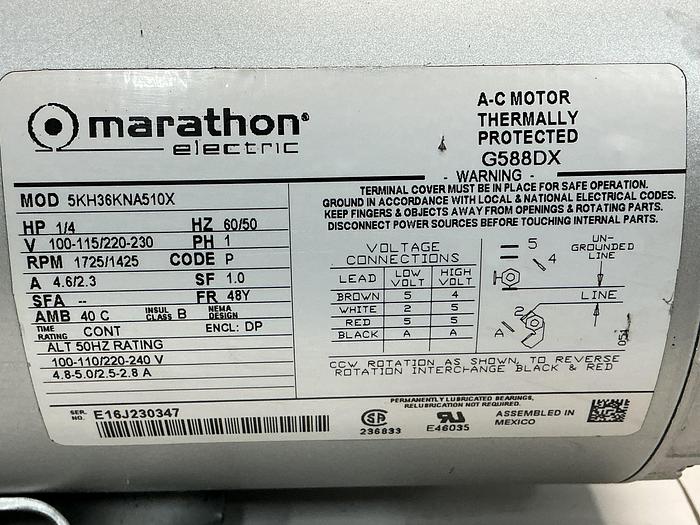 Used MARATHON ELECTRIC 5KH36KNA510X