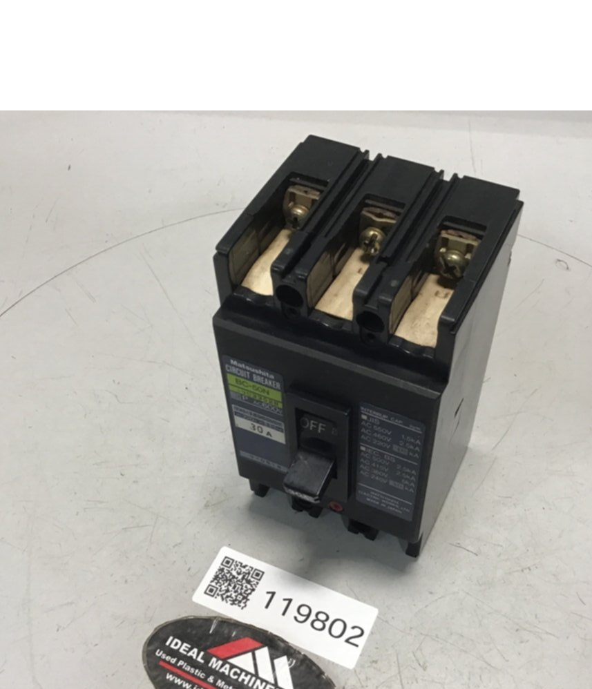 Used MATSUSHITA 30 Amp Circuit Breaker BC-50N-30-3P USED