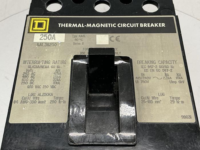 Used SQUARE D KAL36250